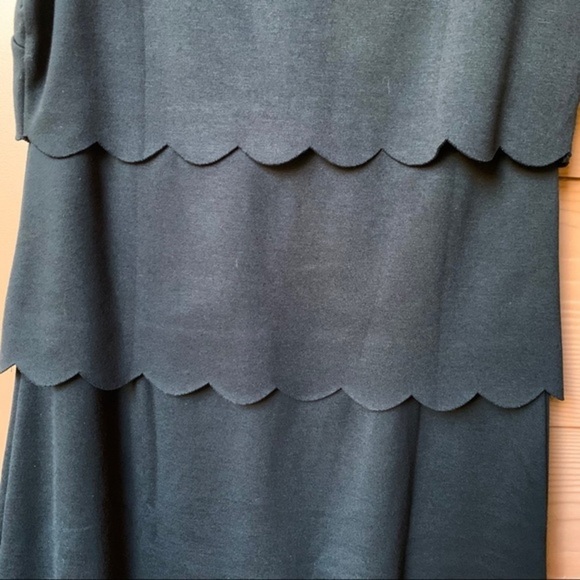 NWT Philosophy Scalloped Layered Black Shift Dress LBD Classic Capsule Luxury - Picture 5 of 15